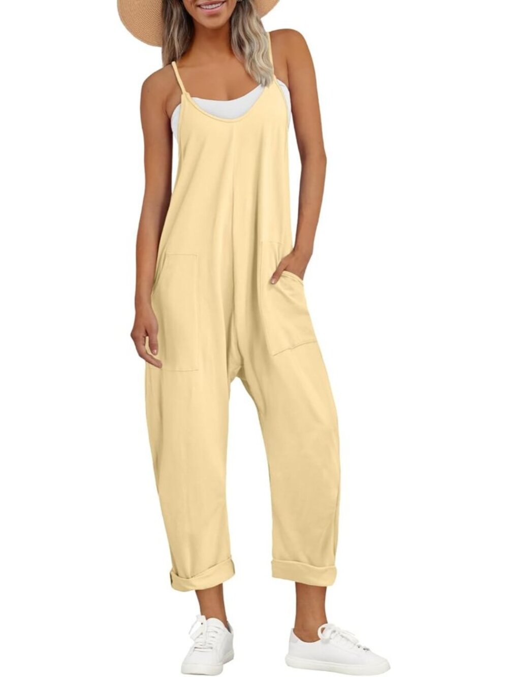 Women's Jumpsuits Beigeyellow Cotton Casual Comfortable Stretchy Summer Outfits